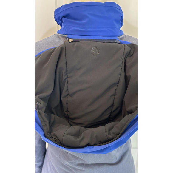 KJUS Nuna Ski Jacket 100% Duck Down Hooded Blue Gray Womens 36/ S Zip Pockets - Picture 5 of 9